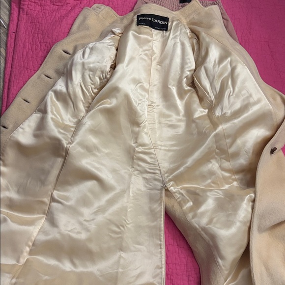 Pierre Cardin Cream 100% teddy wool  coat, US6 - Picture 10 of 14
